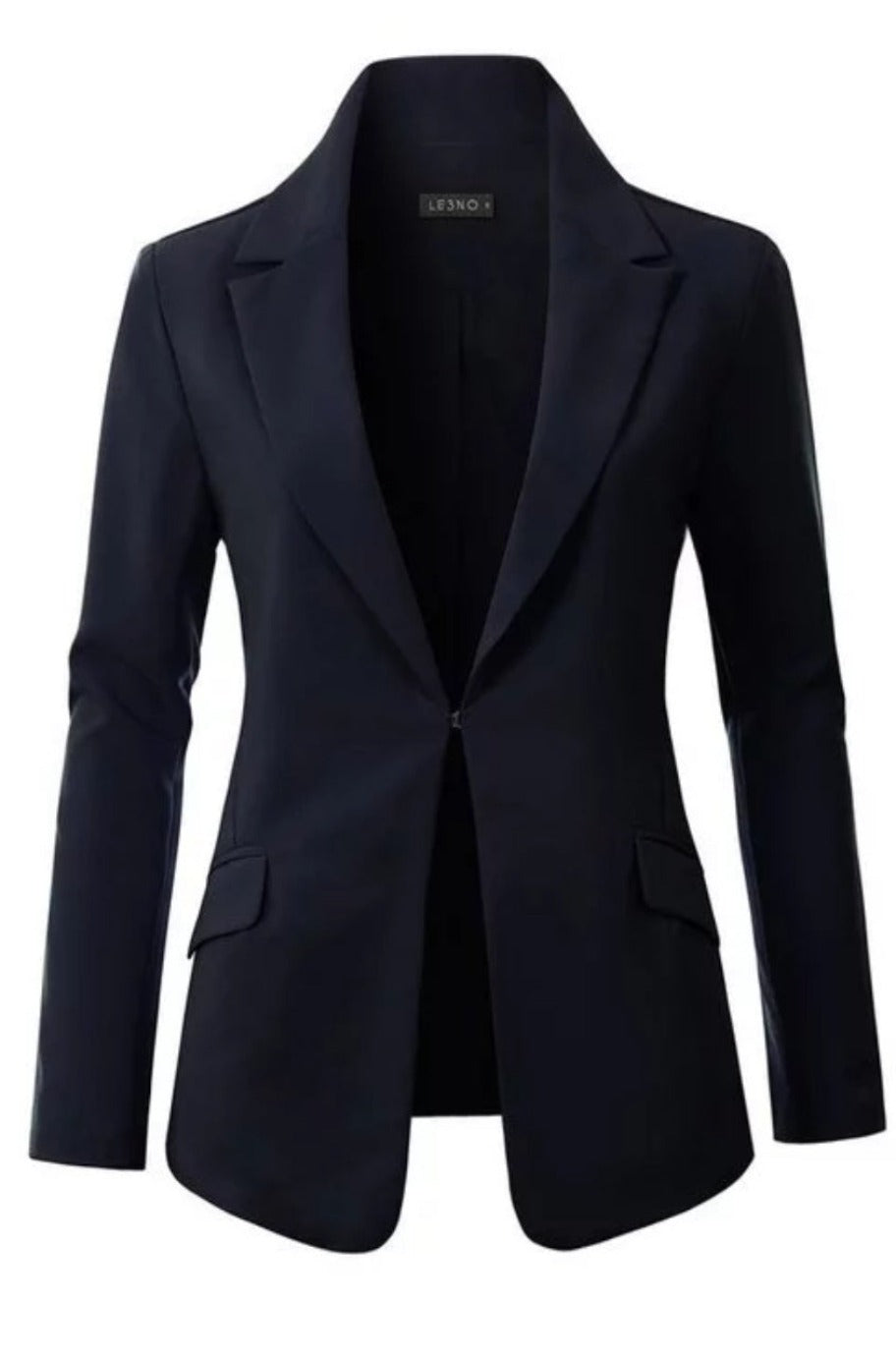 Navy fitted blazer with pockets