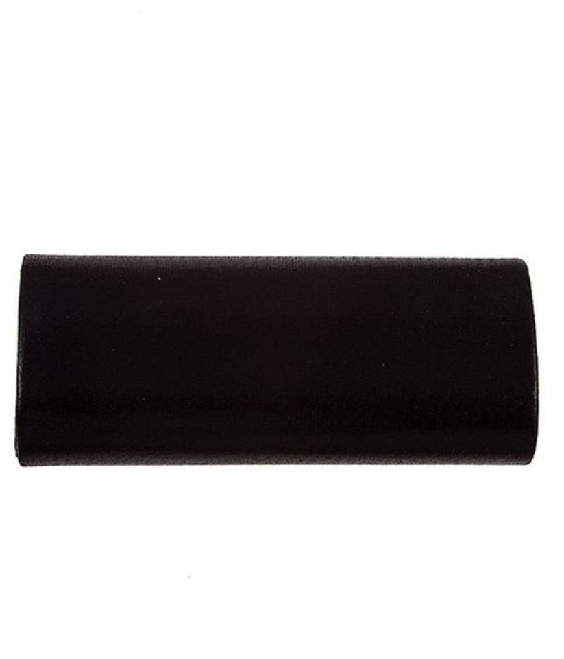 Black sequin clutch, interior view