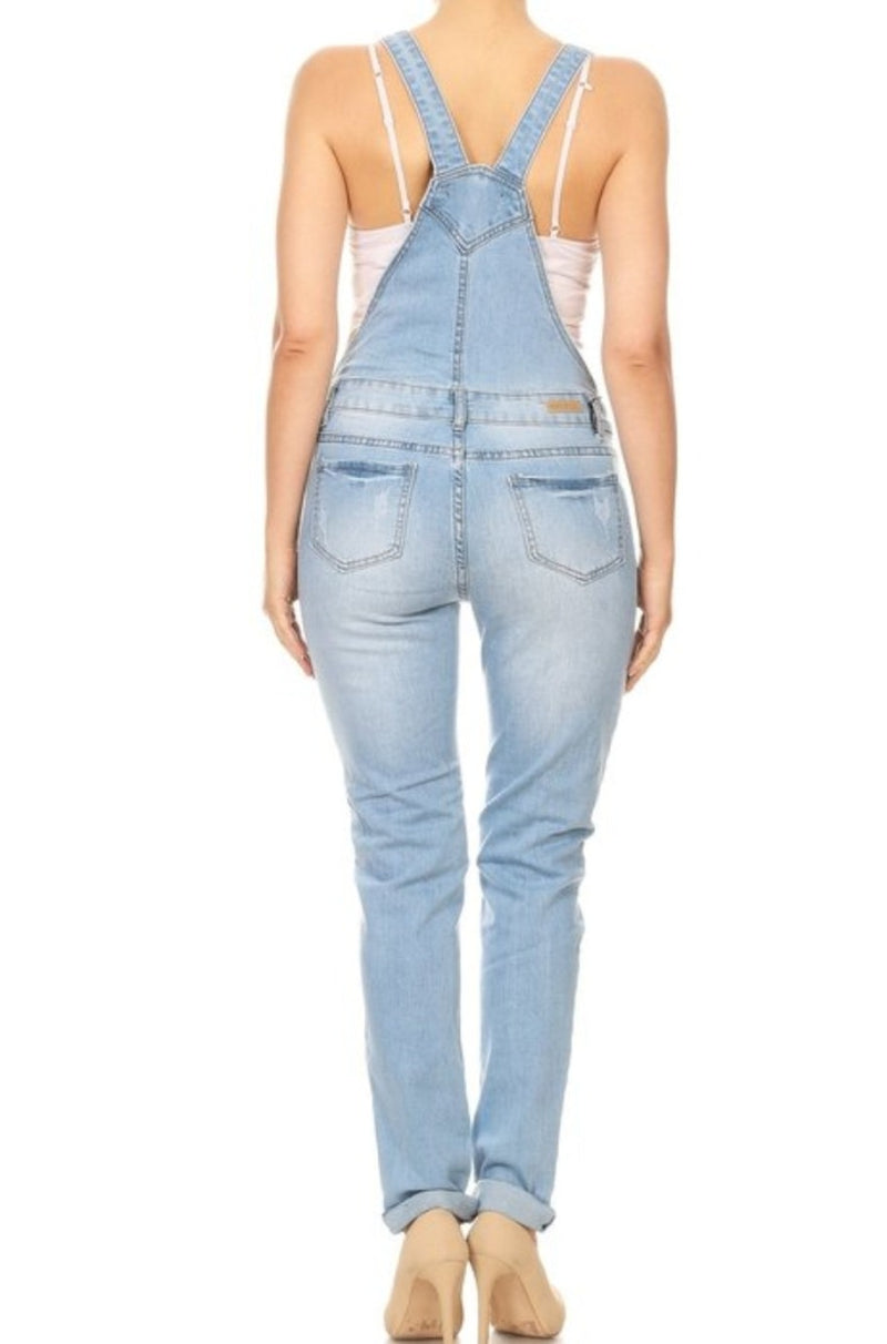 Light Wash Denim Overalls