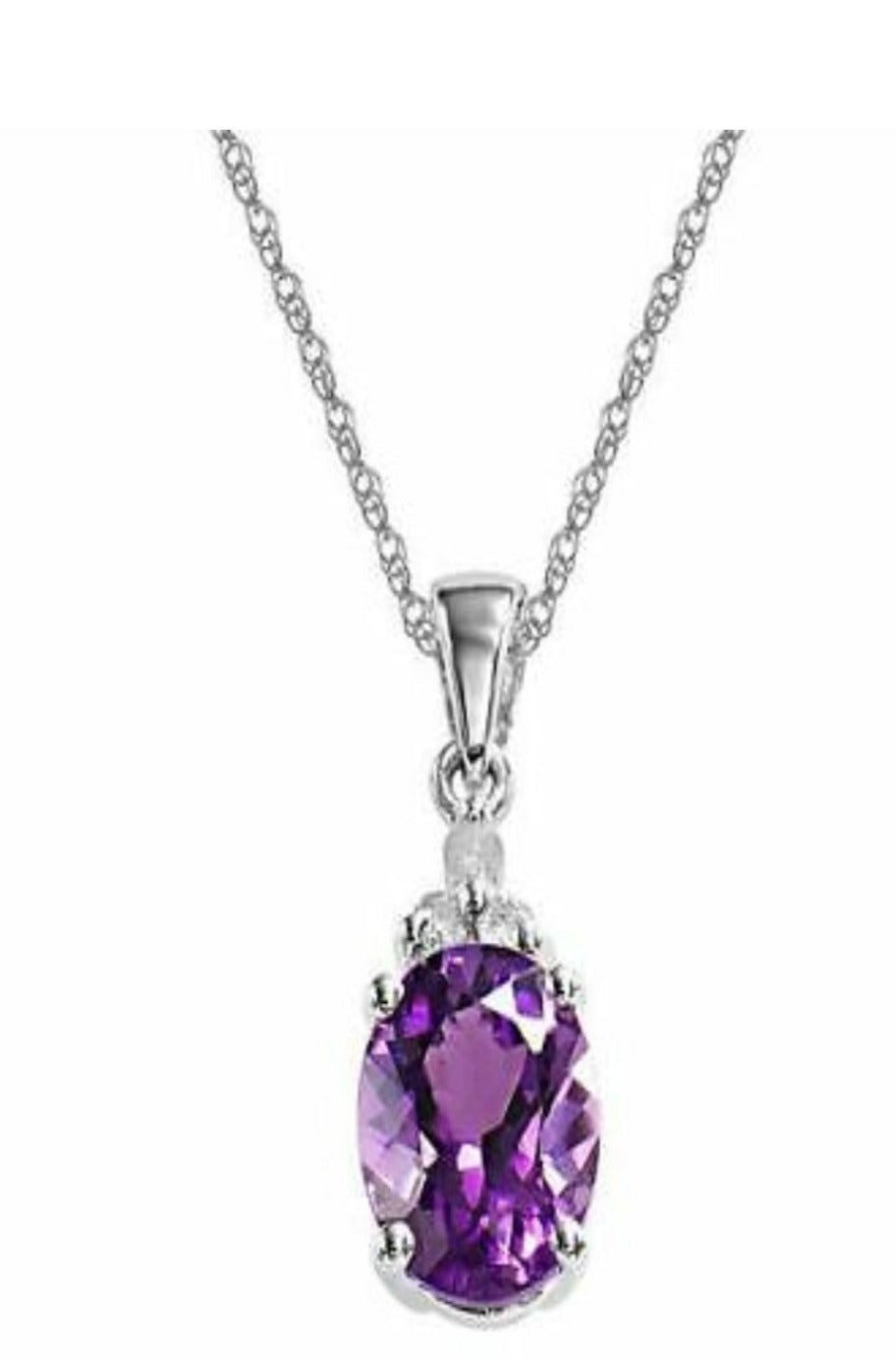 Amethyst pendant set, detail view