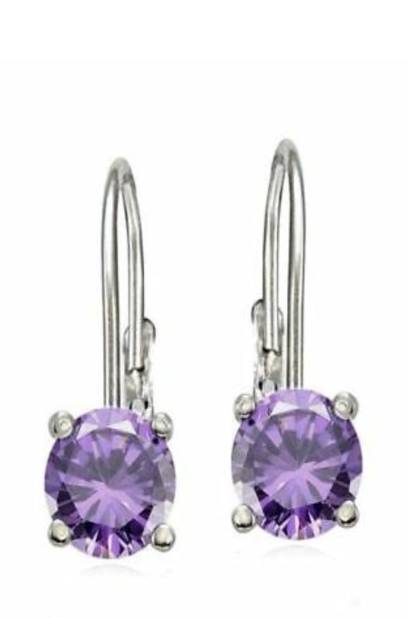 Purple Amethyst Pendant and Earring Set