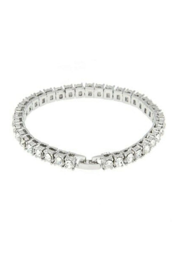 diamond tennis bracelet, silver bracelet, bracelet