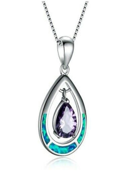 necklace, opal necklace
