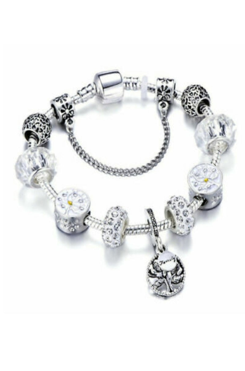 pandora charm bracelet, silver bracelet, charm bracelet, bracelets