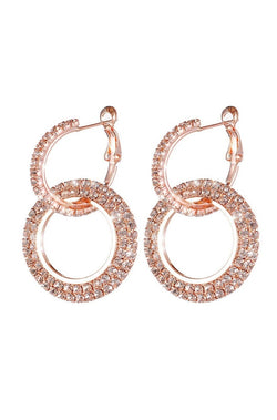 Rose Gold Crystal Earrings