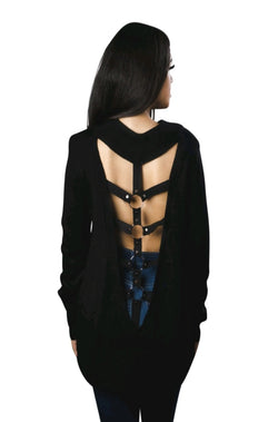black sweater, sweater