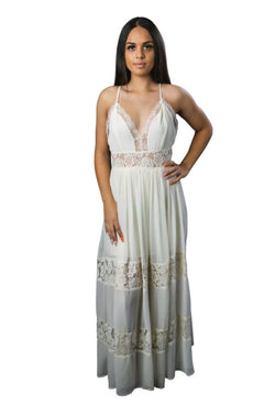 Vintage Ivory Dress - SAM D'MONES Ivory / 100% Polyester / Large Vintage Ivory Dress - SAM D'MONES Ivory / 100% Polyester / Large