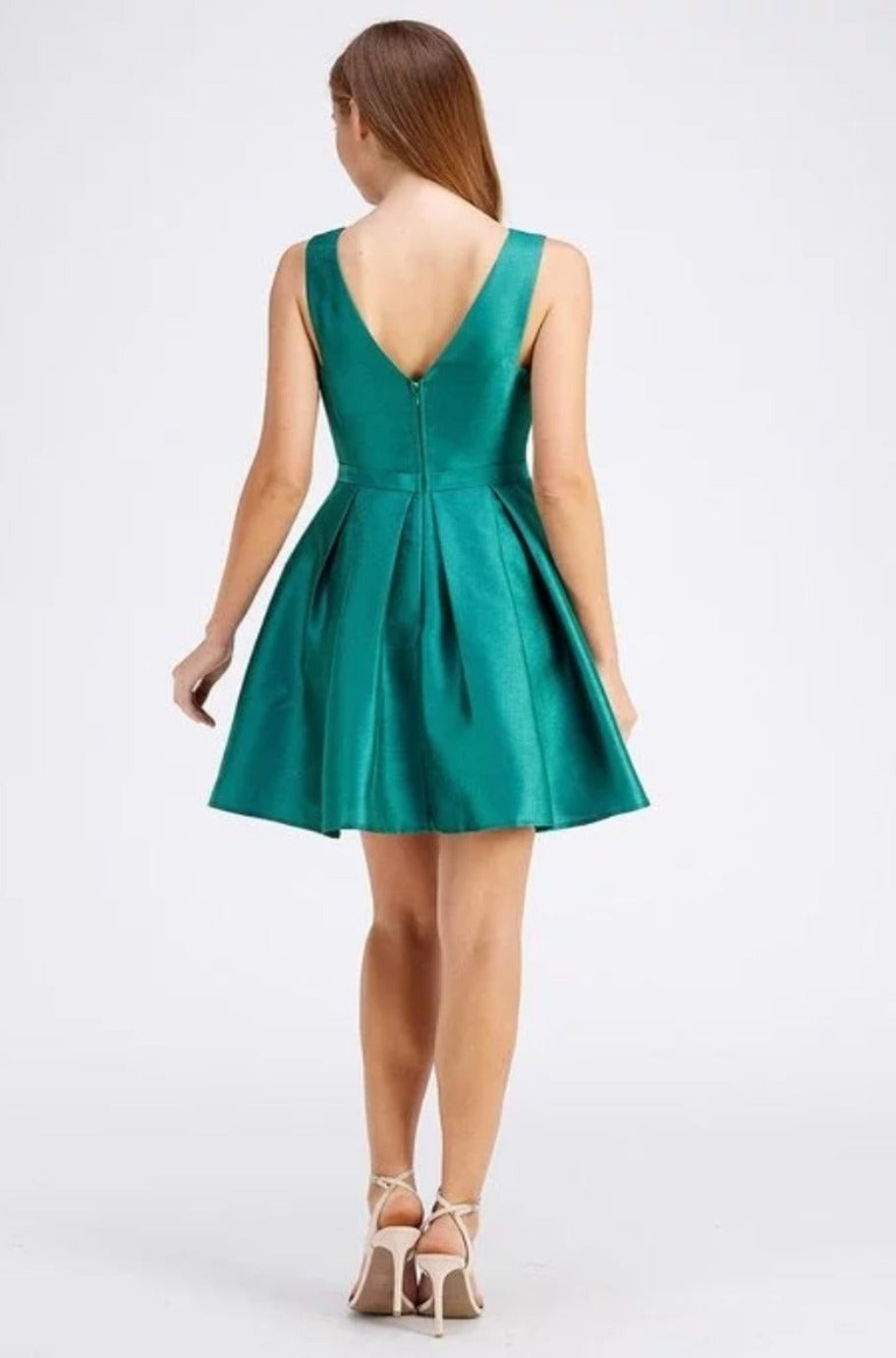Gold cocktail dress, alternate view