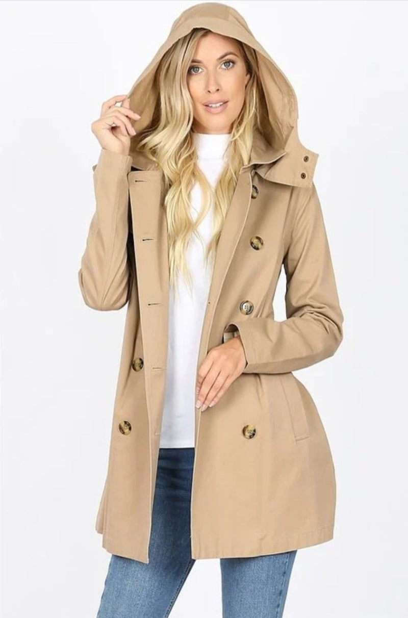 camel trench coat jacket