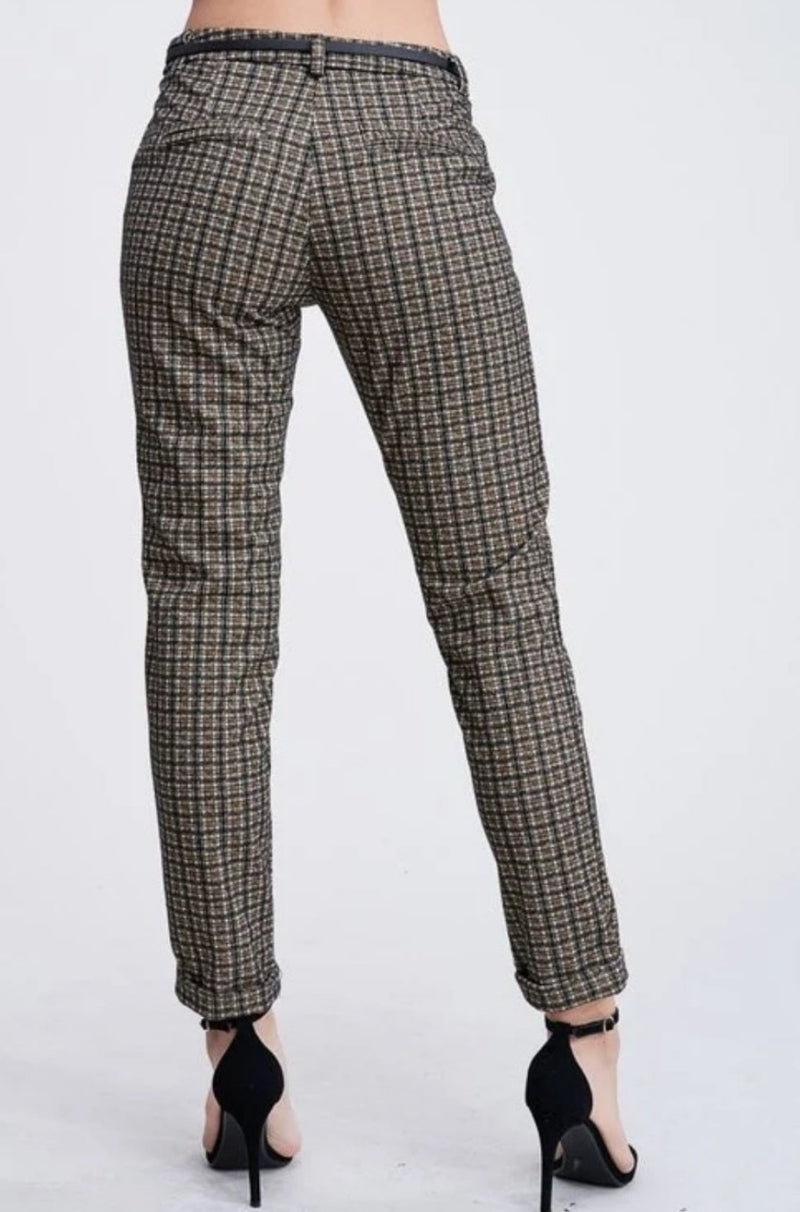 Plaid Ankle Cuffed Pants – SAM D'MONES