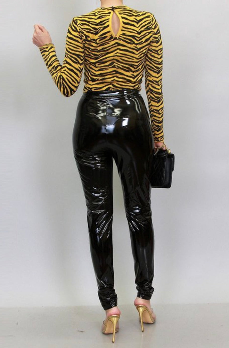 Zebra print cropped sweater, alternate view