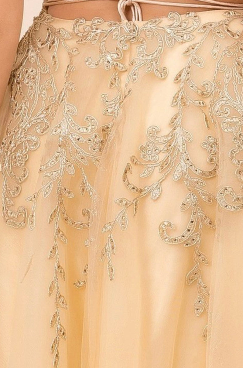 Gwyenth Gold Embellished Gown