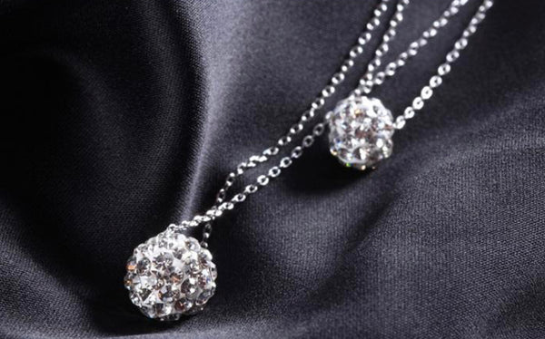 Double Crystal Ball Necklace
