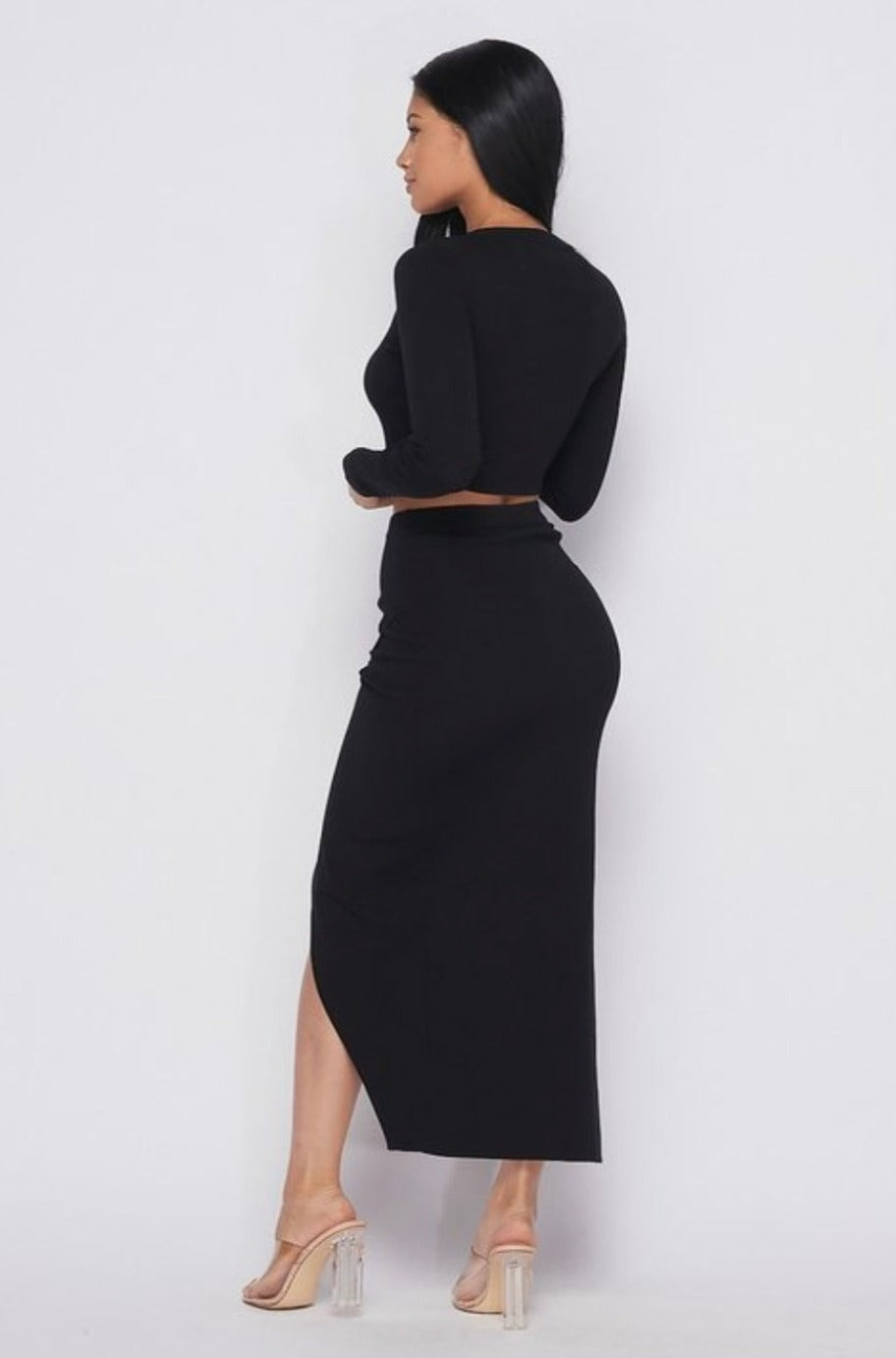 Black two-piece set, alternate view
