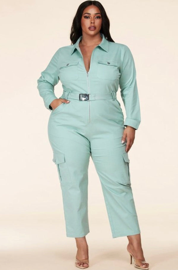 Mint Buckle Jumpsuit