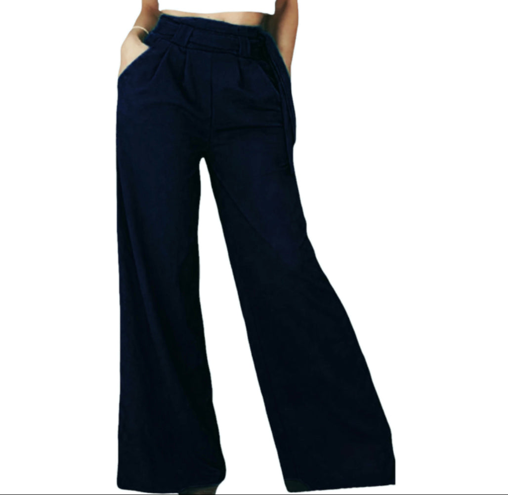 Green wide-leg trousers
