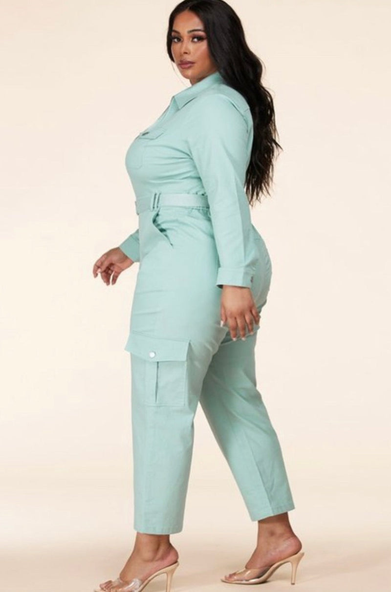 Mint Buckle Jumpsuit